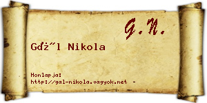 Gál Nikola névjegykártya